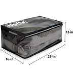 Hefty Storage Bags Extra Large Double Zipper Backpack, Heavy Duty Water Resistant Moving Totes with Shoulder Straps, Foldable Reusable Packing Organizers, 2 Pack (X-Large Black) - size: 22 Gal - Standard