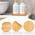 Bamboo soap Dispenser Tray, Bathroom Countertop Tray Kitchen T ray Bamboo T ray Sink T ray Dresser Jewelry Ring Dish, Comestic Holder Bathtub Organizer, Ideal for Jewelry, Cosmetics - style: carbonization