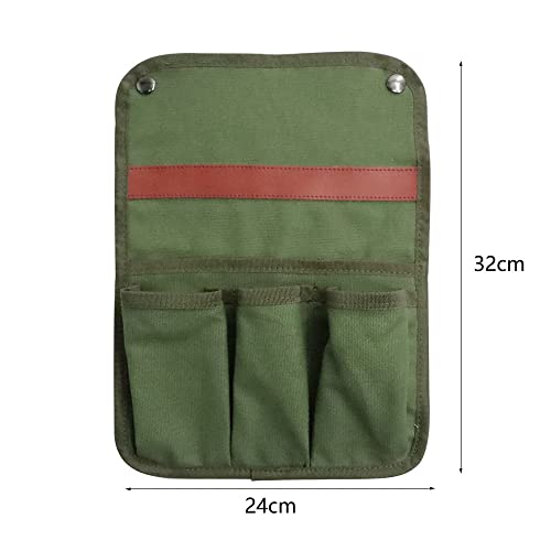 Buyter Armrest Pouch, Chair Side Pocket Organizer, Beach Chairs Side Storage Bags, Including 1 Large Pocket, 3 Small Pockets, for Recliner Couch Sofa (Green) - color: Green