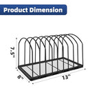 Simple Trending 9 Section Metal File Sorter Organizer for Desk Home Office, Black - style: 7 Section Black