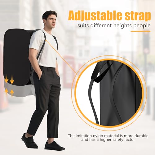 Collapsible Backpack Laundry Bag Made by Strong Polyester Oxford Cloth, 76L Heavy Duty Large Hamper with Adjustable Shoulder Strap, Foldable Basket with Mesh Pocket for College, Travel, Apartment - color: Black-Backpack, size: 1-Pack