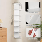7-Tier Wall Shelf Unit - Compact Display Floating Shelves,Lack Floating Shelf, Vertical Column Wall Decor Mount Float Storage Organizer Tall Tower Shelves for Bedrooms, Living Rooms