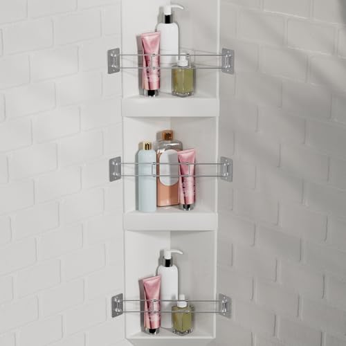 FOCSPROD RV Shower Corner Storage Bar, 7.9-13.7 inches RV Bathroom Travel Trailer Storage Organization Coner Bar, Stainless Steel RV Shower Corner Shelf Rod in Camper Must Haves Accessories (3 Pack) - size: 3 Pack