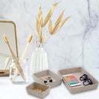 Welaxy Office Drawer organizers felt storage bins Shallow Small Desk trays Draw dividers Nordic Lifestyle Natural Scandinavian-chic style 7-piece (Oatmeal) - color: Oatmeal