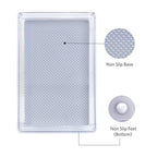 Glad Drawer Organizer Bin, 9x6 - Heavy Duty Clear Plastic Storage Tray for Junk Drawers, Kitchen Utensils, Bathroom Vanity, and Organizing Pantry - BPA Free, Food Safe, Non Slip - size: 9x6