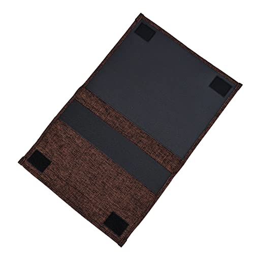 Zafit Linen 4 Pockets Bedside Caddy, Bedside Storage Organizer for Magazine, Remotes, Phone (Coffee) - color: Coffee, size: 4 Pockets