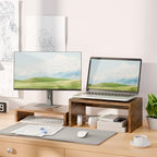 TEAMIX Higher Monitor Stand Riser-6.7 inch, Monitor Riser with Storage for Desk Small Monitor Stand TV/Screen/PC/Laptop Riser Computer Stand Desktop Shelf