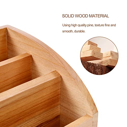Farmhouse Solid Wooden Mail Sorter Wood Desk Organizer TV Remote Holder Rustic Vintage Caddy Mail Basket Storage Caddy for Bills, Kitchen, Desktop, Workspace Counter Top Home Decor Office Supplies…… - color: WOODEN-M