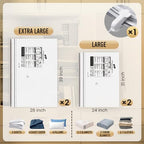 TAILI Vacuum Storage Bags 4 Pack, LONG SIDE ZIP (2 Large+2 Jumbo), Multi-Size Vacuum Seal Bags for Clothing, Storage Bulky Beddings, Blankets and Clothes, Space Saver for Closet Organization - size: 4 Combo