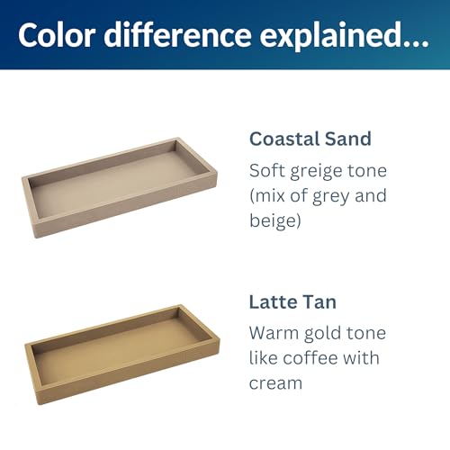 Spacewiser Countertop and Vanity Tray - Small 7.7” Silicone Tray for Soap Dispenser Bottles, Bathroom Trays, Kitchen Sink Trays, Sink Caddy Kitchen Sinks Organizer, Soap Dish & Sponge Holder Mat - color: Coastal Sand, size: Small 7.7”