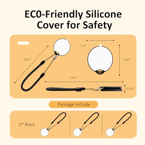 Magnetic Remote Control Holder with Security Cable Self-Adhesive Wall Mount, 3 Pack Silicone Organizer Retractable Anti-Loss Storage Wall Holder for TV, Fan and Air Conditioner Remote Control Black - color: 3 Black, size: Square