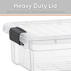 Superio 7.4 Quart Clear Plastic Storage Bin with Lid, Non-Toxic, BPA Free, Odor Free, Organizer Storage Box, Stackable Plastic Tote for Home, Garage, School, and Office - size: 7.4 Qt