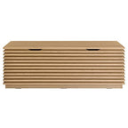 Modway Render 47" Wood Grain Storage Bench in Oak - color: Oak