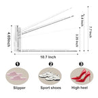 10Pack Shoe Slot Organizers Clear Shoe Stacker Organizer for Closet Shoe Holder Space Saver Rack Storage for Closet (Clear, 10Pack) - size: 10 PACK