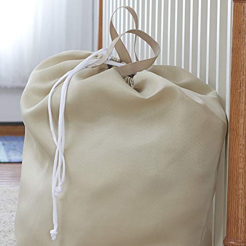 Household Essentials 136-1 Set of 2 Large Laundry Bags with Handles and Drawstring | Blue and Beige - style: 2-Pack
