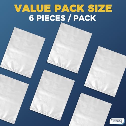 Storage Standard Large Clear Plastic Bags for Storage 6-Pack - Waterproof Extra Large Plastic Bags with Zip Ties, Heavy-Duty Cover for Clothes, Blankets, Linens & Bedding Organization - 32 x 42 Inches - size: 32'' x 42’’