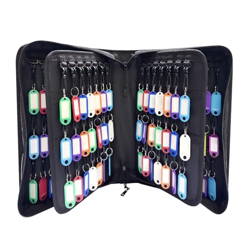 138 Position Key Organizer with Combination Lock, Waterproof Fireproof Zippered Key Case, Key Holder Box for Rental Management Real Estate Sales Hotel Executives