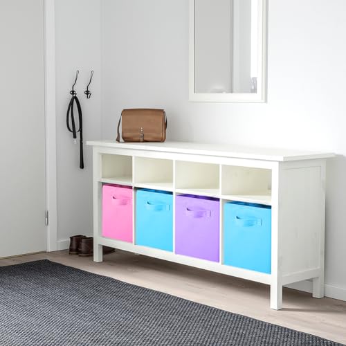 PowerKing Collapsible Storage Cubes with Handles, Fabric Foldable Bins for Closet Shelves, Durable Organization Storage Bins, 10.5'' x 11'' x 10.5'' (Lavender+Light Blue+Pink, 6Pack) - color: Lavender+Light Blue+Pink, size: 6Pack