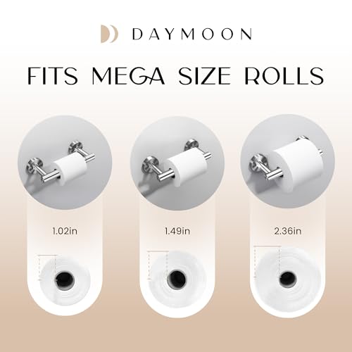 Day Moon™ - Toilet Paper Holder - Modern Roll Holder for Bathroom - 1 Pack - Wall Mount - Classic, Polished Chrome - color: Polished Chrome, size: Classic 1 Pack