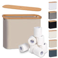 efluky Toilet Paper Basket with Lid, Toilet Paper Organizer for Bathroom, Free Standing Toilet Paper Holder with Storage, Brownbeige - color: Brownbeige