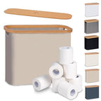 efluky Toilet Paper Basket with Lid, Toilet Paper Organizer for Bathroom, Free Standing Toilet Paper Holder with Storage, Brownbeige - color: Brownbeige