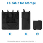 Accmor Changing Table Diaper Organizer, Hanging Diaper Caddy Organizer Stacker for Cribs Changing Table Playard Wall Baby Essentials Storage, Black - style: Double Enlarged-Black