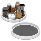 2 Set, 10 Inch Non-Skid Lazy Susan Organizers - Turntable Rack for Cabinet, Pantry Organization and Storage, Kitchen, Fridge, Bathroom Makeup Vanity Countertop, Under Sink Organizing, Spice Rack - size: 2 Pack