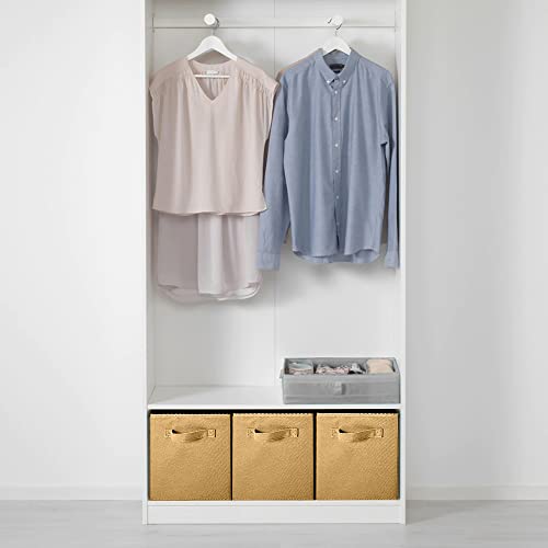 PowerKing Collapsible Storage Cubes with Handles, Fabric Foldable Bins for Closet Shelves, Durable Organization Storage Bins, 10.5'' x 11'' x 10.5'' (Khaki, 2Pack) - color: Khaki, size: 2Pack