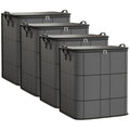 4 Pack Large Clothes Storage Bags, Comforter Storage organizers with lid, Clothing Storage Bins with Reinforced Handles, Sturdy Zippers, for Clothes & Bedding