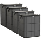 4 Pack Large Clothes Storage Bags, Comforter Storage organizers with lid, Clothing Storage Bins with Reinforced Handles, Sturdy Zippers, for Clothes & Bedding