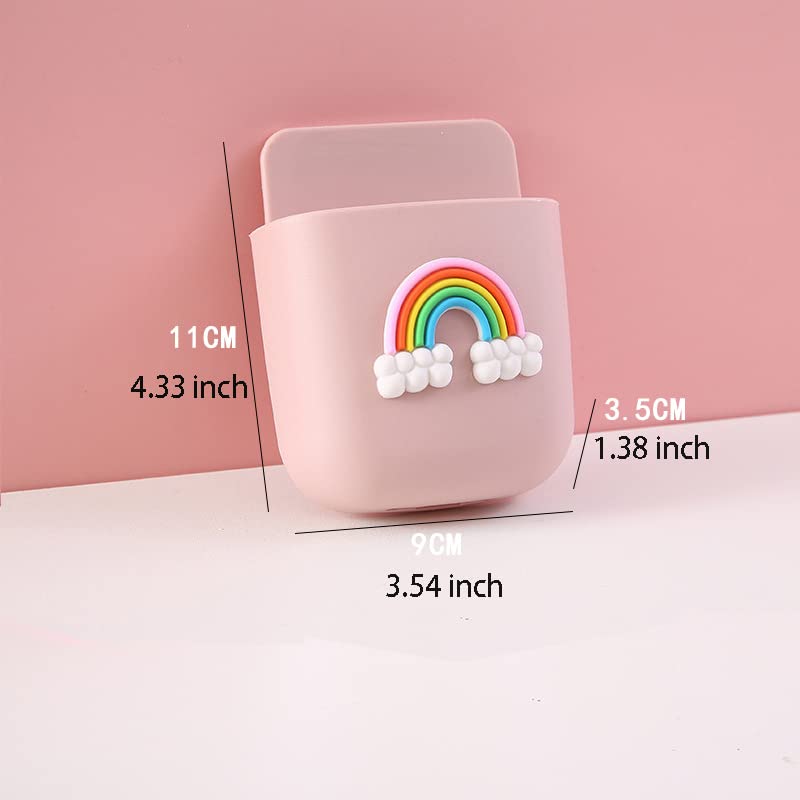 2 Pcs Remote Control Holders,Cute Pen Holder for Wall,Pink Pencil Holder For Wall,Pen Organizer for Wall,Remote Control Holder Wall Mount