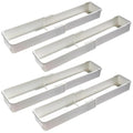 4 Pcs Adjustable Drawer Organizers, Extendable Plastic Dividers for Kitchen, Bathroom, Office Utensil, Cutlery, and Office Supply Storage, White Tray Set