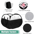 Collapsible Laundry Baskets, Tear Proof Pop Up Laundry Hamper with Large Capacity, Sturdy Foldable Laundry Basket, Easy to Carry Laundry Hamper for Home, Laundry Room, Bedroom, Dorm, Travel Black - style: Square Black