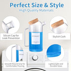 60oz Liquid Laundry Detergent Dispenser with Lables,Glass Laundry Detergent Dispenser,Laundry Detergent Container Laundry Liquid Dispenser - size: 60oz