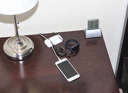 Heaviest Cable Organizer on The Market! Compact and Weighted Desktop Cord Holder and Cable Organizer, Eco-Friendly Silicone, No Bad Smell, Bundled with 4 Reusable Cable Ties! (White) - color: White, Standard