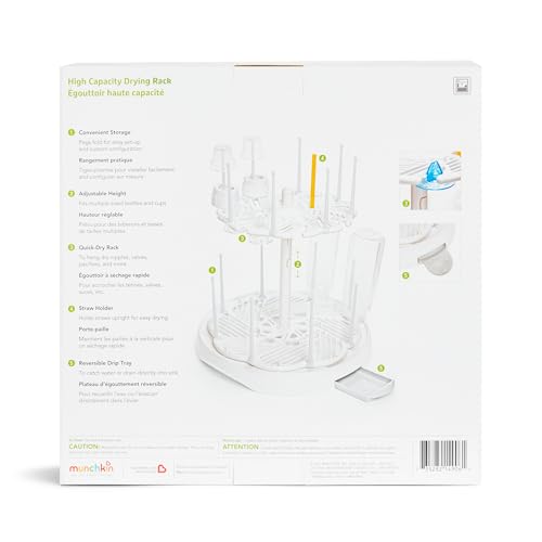 Munchkin® High Capacity Drying Rack for Baby Bottles and Accessories, White
