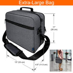 Extra-Large Pill Bottle Organizer, Medicine Bag, Carrier for Medications, Vitamins, and Medical Supplies - Modular Travel Medicine Organizer and Home Storage Med Bag - Dark Gray (with Lock) - style: XL - 1 Compartment - Std Config