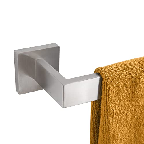 KOKOSIRI 16-Inch Single Towel Bar, Bathroom Kitchen Towel Holder, Wall Mounted SUS304 Stainless Steel Towel Rack, Brushed Nickel, B4003BR-L16 - color: Brushed Steel, size: 16-Inch