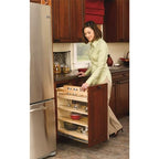 Rev-A-Shelf 11" Pullout Kitchen Cabinet Storage Organizer Slide Out Pantry Spice Rack with Adjustable Shelves for 11.5" W Cabinet Opening, 448-BC-11C - size: 11"W"