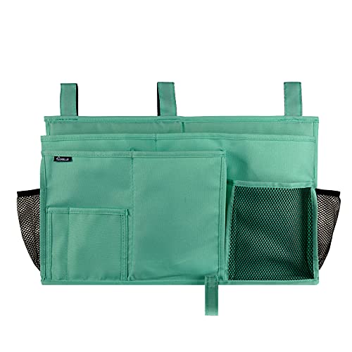 Surblue Caddy Hanging Organizer Bedside Storage Bag for Bunk and Hospital Beds, Green, L - color: Green, size: Large