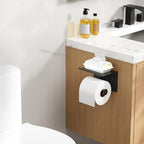 FORIOUS Toilet Paper Holder with Shelf, Adhesive or Screw Wall Mount Toilet Paper Roll Holder for Bathroom, SUS 304 Stainless Steel Commercial Toilet Tissue Holder Dispenser, Oil Rubbed Bronze - color: Oil Rubbed Bronze