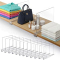 12 Pack Acrylic Shelf Dividers for Closet 11x7.9 Inch – Acrylic Dividers for Shelves Clear Closet Shelf Separators for Purses, Clothes Storage – Vertical Bookshelf Dividers for Bedroom & Kitchen - size: Pack of 12
