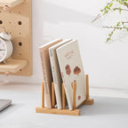 HBlife 2pcs Bamboo Dish Plate Bowl Cup Book Pot Lid Cutting Board Drying Rack Stand Drainer Storage Holder Organizer Kitchen Cabinet（Keep Dry） - color: Bamboo 3 Slots 2pcs