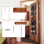 GOMAJI 12 Large Pockets Over The Door Hanging Shoe Organizer, LIGHT BROWN COLOR