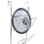 4 Tier Lid Organizer - No Drilling Wall Mounted Pot Cover Rack - Stainless Steel Lid Holder for Kitchen Cabinet