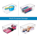 iDesign Plastic Drawer Organizer for Kitchen, Bathroom, and Desk Drawers, Set of 2, Clear - style: Pack of 2