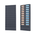 OSKIE Professional Wall-Mount Job Ticket Rack, Document Organizer 11 or 22 adjustable Slots, Powder Grey-Bule, 31.5 x 15.5 x 2 inches