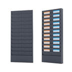 OSKIE Professional Wall-Mount Job Ticket Rack, Document Organizer 11 or 22 adjustable Slots, Powder Grey-Bule, 31.5 x 15.5 x 2 inches