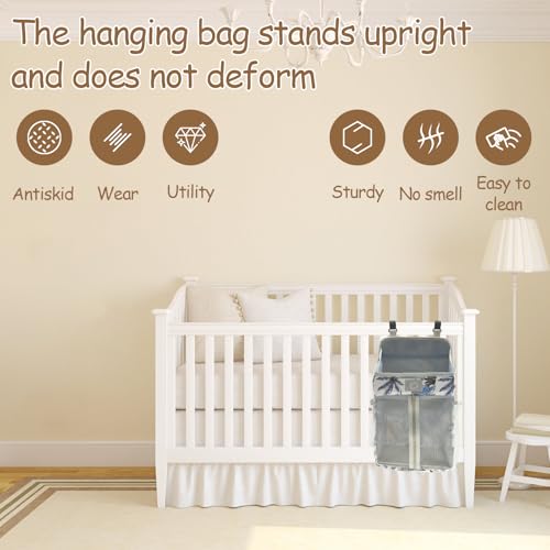 Hanging Diaper Caddy,Baby Diaper Organizer for Changing Table,Baby Crib Hanging Classified Storage Bag Organizer for Changing Table,Crib,Playard or Wall & Nursery Organization, Crib Accessories (# B) - style: # B