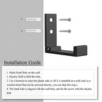 OHIYO Folding Wall Hook 2PCS Folding Coat Hooks for Hanging Heavy Duty Coat & Bag & Backpack & Hat & Headphone Foldable Coat Hooks Wall Mounted Saves Space (Black) - color: Black-2 Pack